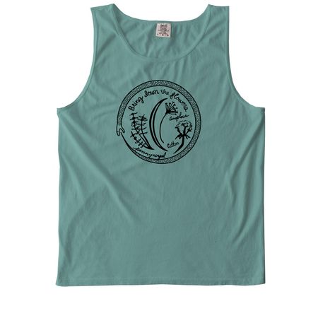 Bring Down the Flowers, a Seafoam Comfort Colors Tank Top