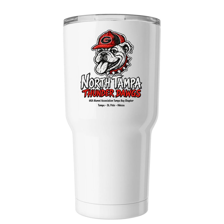 North Tampa Thunder Dawgs Tumbler, a White Insulated Tumbler