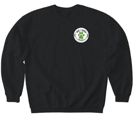 ROC the Dogs Logo&nbsp;, a Black Softstyle Crewneck Sweatshirt