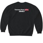 Justice for Charlie Kirk&nbsp;, a Black Softstyle Crewneck Sweatshirt (back-view)