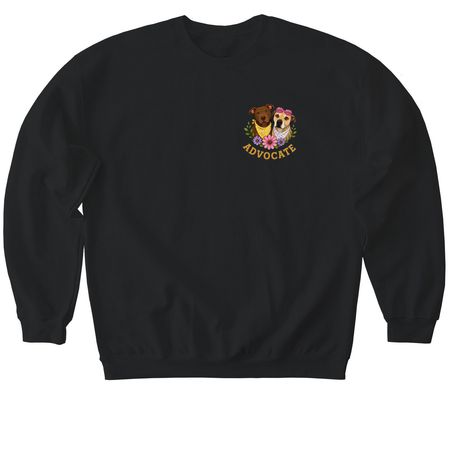 Advocate&nbsp;, a Black Softstyle Crewneck Sweatshirt