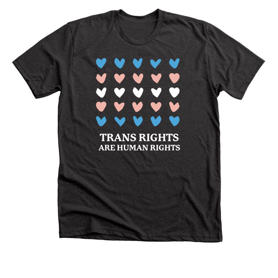 Trans Rights, a Dark Grey Heather Premium Unisex Tee