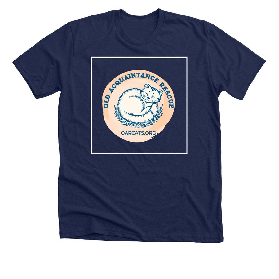Old Acquaintance Rescue 501(c)3, a Solid Navy Blend Premium Unisex Tee
