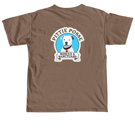 This Shirt Helps Save Pit Bulls, a Espresso Comfort Colors Unisex Tee (back-view)