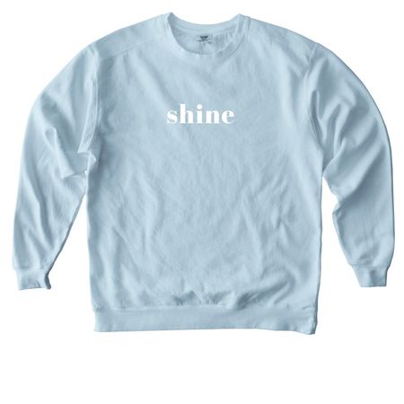 let your light shine: SPRING, a Chambray Comfort Colors Crewneck Sweatshirt