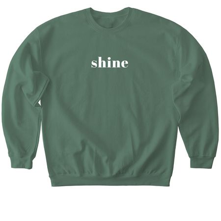 let your light shine: SPRING, a Military Green Softstyle Crewneck Sweatshirt