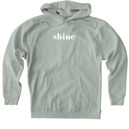 let your light shine: SPRING, a Dusty Sage Heavyweight Pullover Hoodie