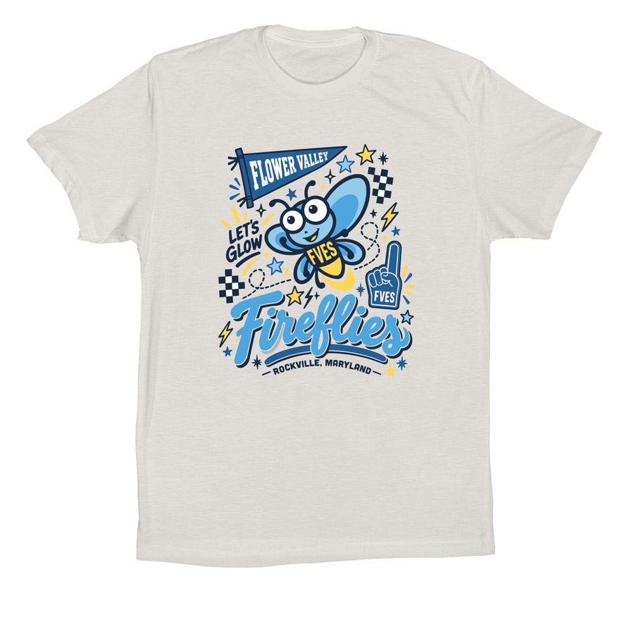 XLet's Glow FVX, a Vintage White Premium Cotton Tee