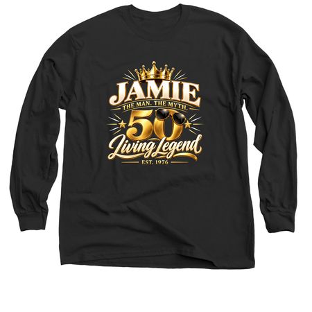 JAMIE TURNS 50 ? THE LIVING LEGEND!, a Black Classic Long Sleeve Tee