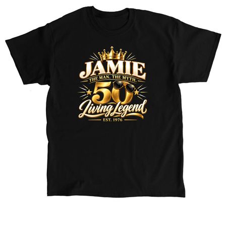 JAMIE TURNS 50 ? THE LIVING LEGEND!, a Black Classic Unisex Tee