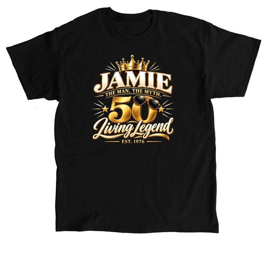 JAMIE TURNS 50 ? THE LIVING LEGEND!, a Black Classic Unisex Tee
