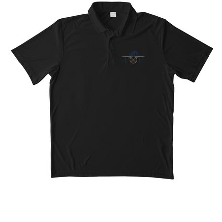 Logo Polo, a Black Unisex Performance Polo
