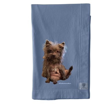 Snuggle Ted, a Blue Jean Comfort Colors Blanket