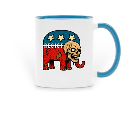 Flagship Design-Direct Action Edition, a Light Blue Two-Tone Ceramic Mug