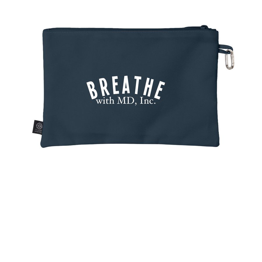 "Busy Day Converting Oxygen" Pouch, a Pacific Grove Go-Go Pouch (back-view)