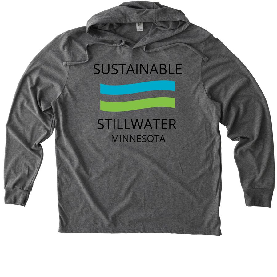 SSMN Logo - Long Sleeves, a Aluminum Grey Allmade Eco Triblend Hoodie Tee
