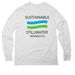 SSMN Logo - Long Sleeves, a Bright White Allmade Eco Triblend Long Sleeve Tee