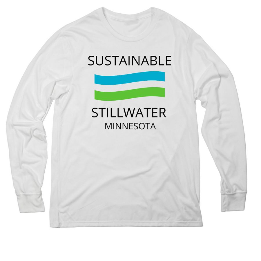 SSMN Logo - Long Sleeves, a Bright White Allmade Eco Triblend Long Sleeve Tee
