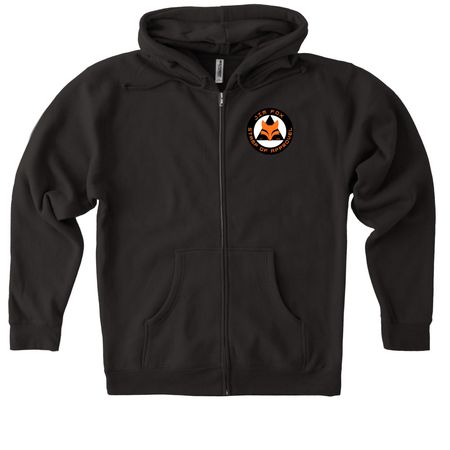 Refoxed, a Black Heavyweight Zip Up Hoodie