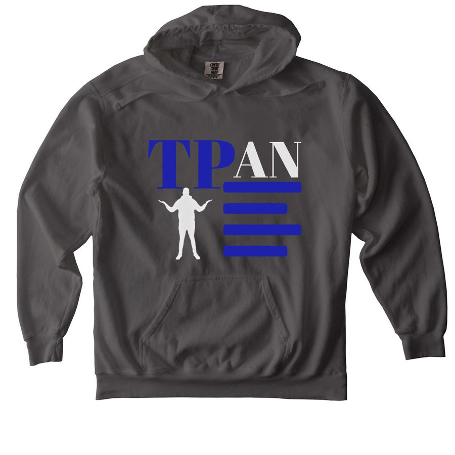 TPAN, a Pepper Comfort Colors Pullover Hoodie
