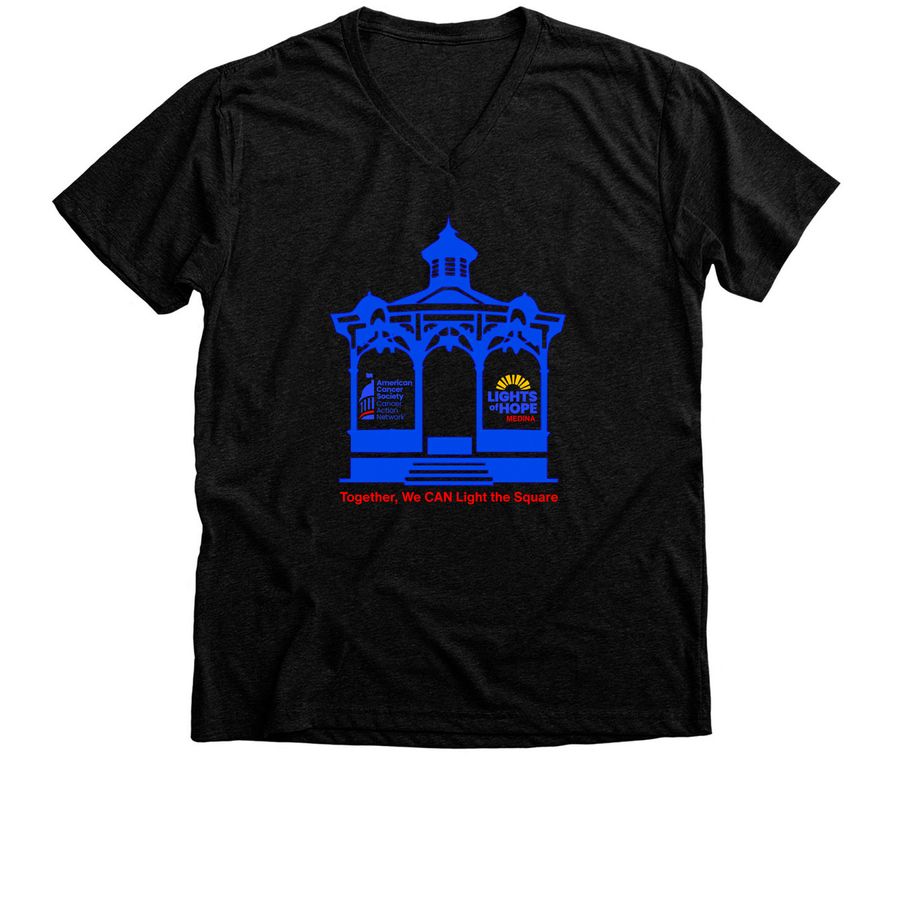 #2 Lights of Hope Medina Apparel, a Black Heather Premium V-Neck Tee