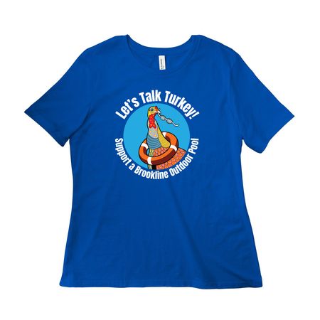 Let's Talk Turkey! Blue and Red, a True Royal Women?s Relaxed Cotton Tee