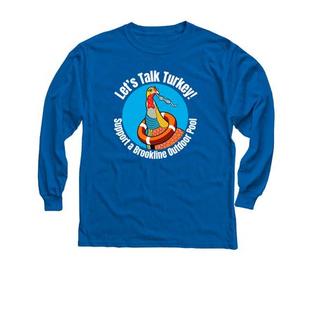 Let's Talk Turkey! Blue and Red, a Royal Youth Long Sleeve Tee