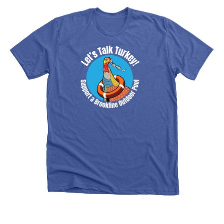 Let's Talk Turkey! Blue and Red, a Solid True Royal Premium Unisex Tee