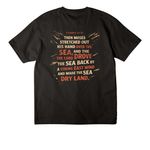 SEA OBEYED, a Black Unisex Heavyweight Tee (back-view)