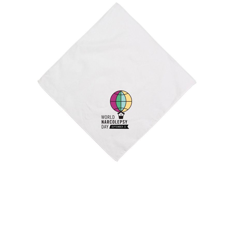 World Narcolepsy Day - Pet Bandanas, a White Cotton Bandana