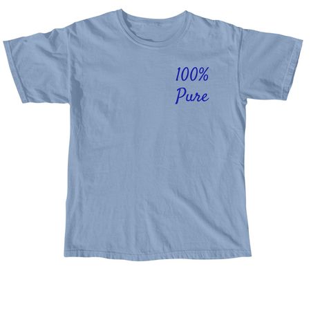 100% Pure Tee ll, a Washed Denim Comfort Colors Unisex Tee