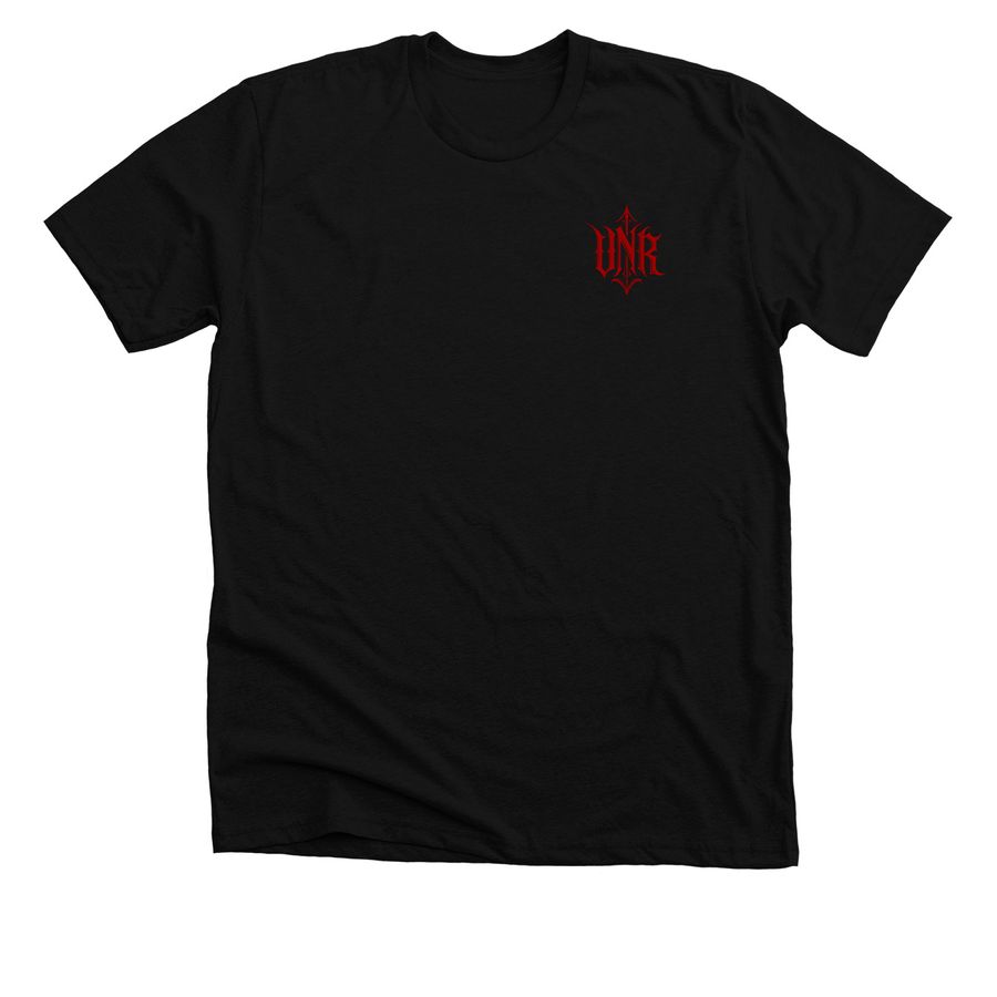 Wandering Soul: Crimson, a Solid Black Blend Premium Unisex Tee
