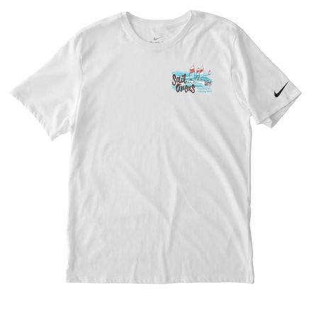 Sail Orcas Active Wear Sport Shirts, a White Nike Dri-FIT Jersey Blend Performance Tee