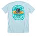 Chillin' like a Bulldog, a Heather Ice Blue Premium Unisex Tee (back-view)