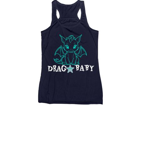 Drag Baby, a Navy Women's Racerback