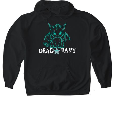 Drag Baby, a Black Gildan Softstyle Pullover Hoodie