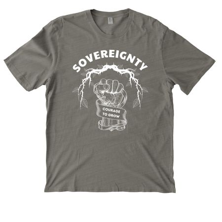 Food Sovereignty - Organic Cotton / Eco Tees, a Driftwood Grey Allmade Organic Cotton Mineral Dye Tee