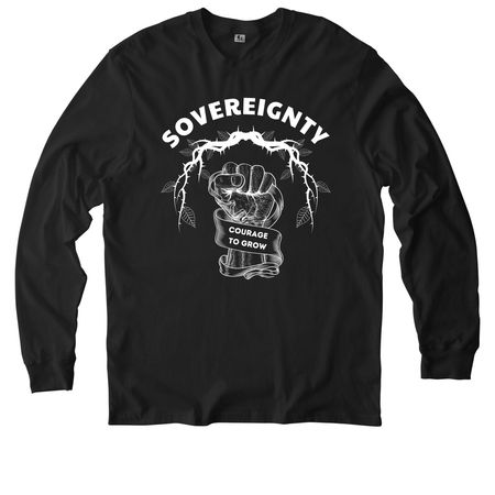 Food Sovereignty - Organic Cotton / Eco Tees, a Deep Black Allmade Organic Cotton Long Sleeve Tee