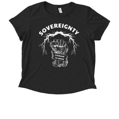Food Sovereignty - Organic Cotton / Eco Tees, a Deep Black Allmade Eco Triblend Women?s Scoop Neck Tee