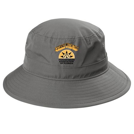 I Stand With Florida Farmworkers - Hat&nbsp;, a Sterling Grey Printed UV Bucket Hat
