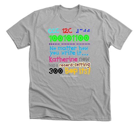 Katherine's 300 Bop Its Record Shirt, a Athletic Heather Premium Unisex Tee