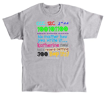 Katherine's 300 Bop Its Record Shirt, a Sport Grey Classic Unisex Tee