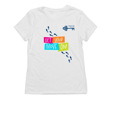 MORE Get Your Move On Apparel, a Bright White Allmade Eco Triblend Women?s Tee