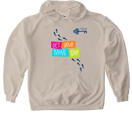MORE Get Your Move On Apparel, a Sand Gildan Softstyle Pullover Hoodie