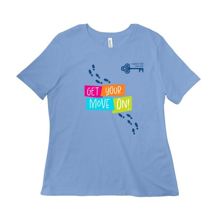 MORE Get Your Move On Apparel, a Carolina Blue Women?s Relaxed Cotton Tee