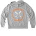Strike Out Cancer, a Granite Grey Heather Allmade Organic French Terry Zip Up Hoodie (back-view)