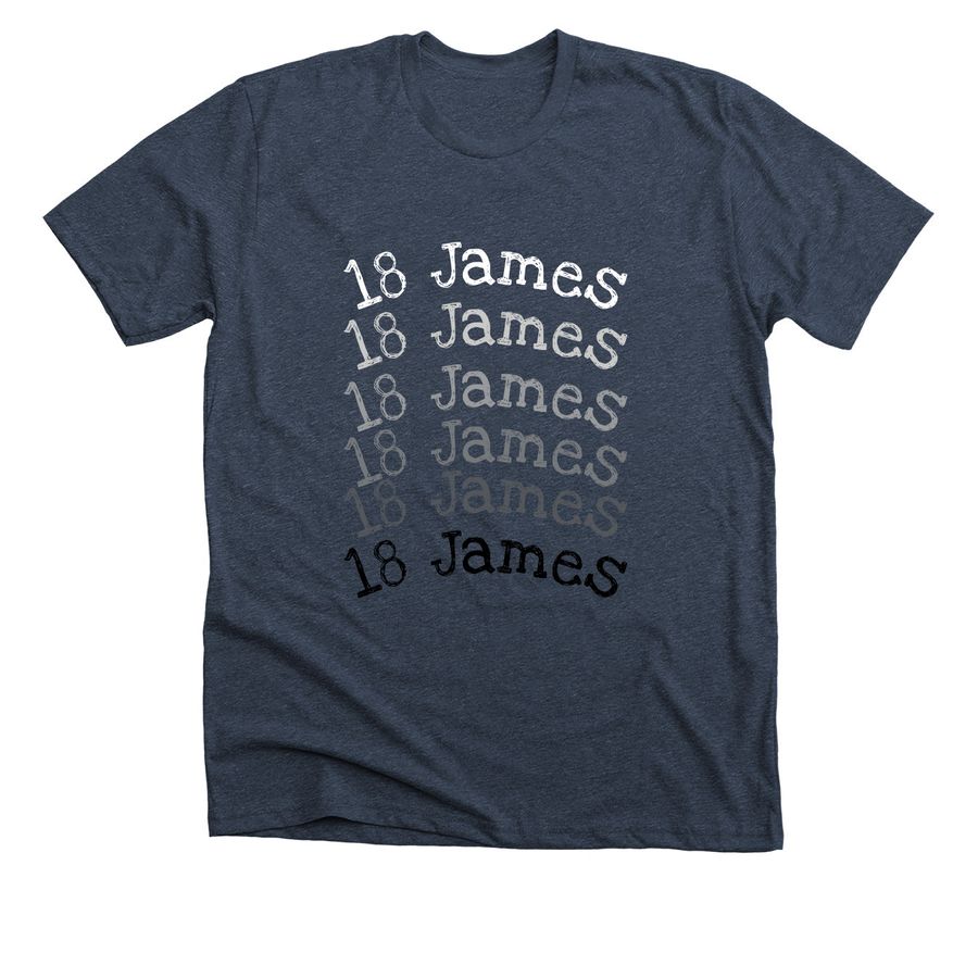 18 James Pcu, a Heather Midnight Navy Premium Unisex Tee