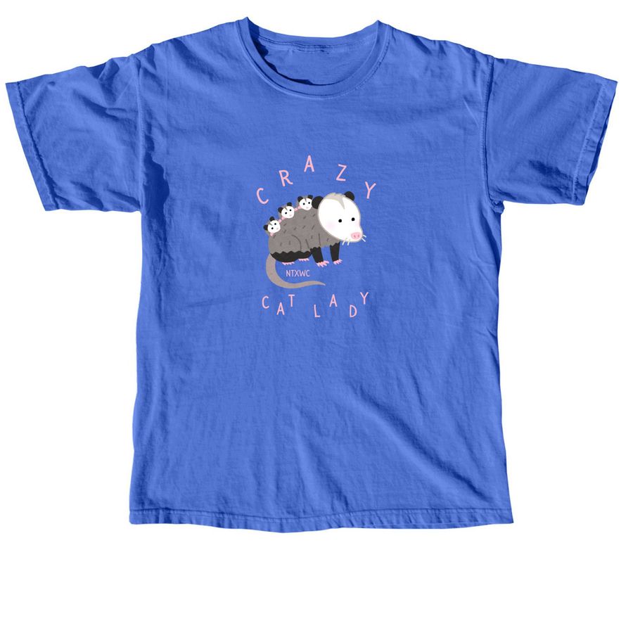 crazy cat lady, a Flo Blue Comfort Colors Unisex Tee