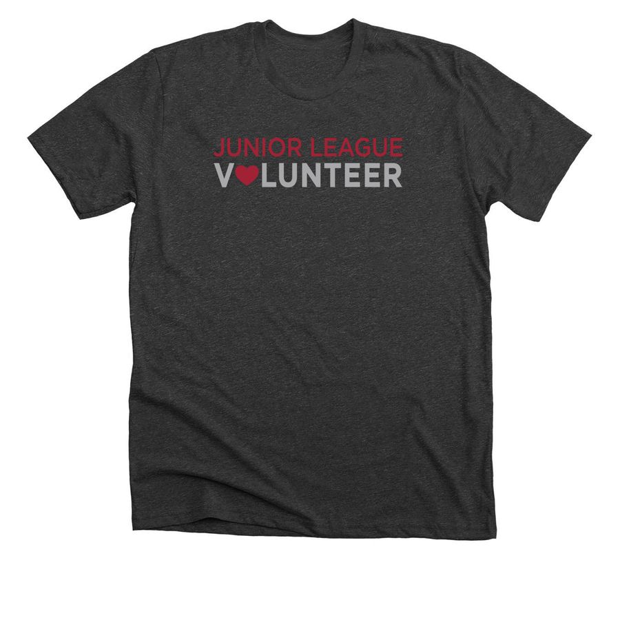 Volunteer Logo (Front)&nbsp;, a Dark Grey Heather Premium Unisex Tee