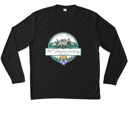 10th Anniversary Performance Shirts&nbsp;, a Black Unisex Performance Long Sleeve Tee